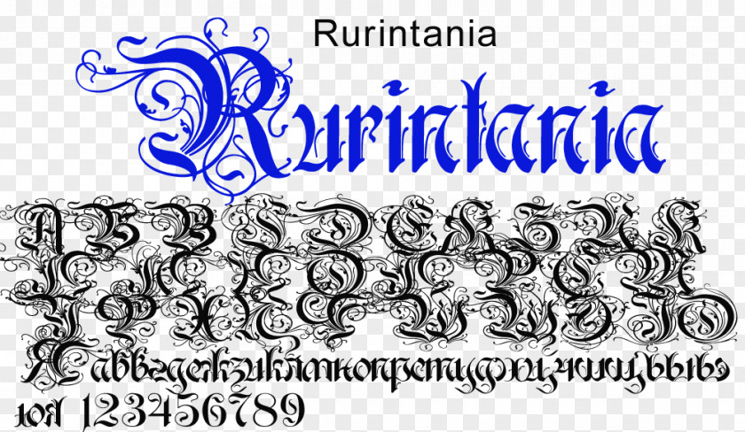 Flourishe Logo Calligraphy Blackletter Art Font PNG