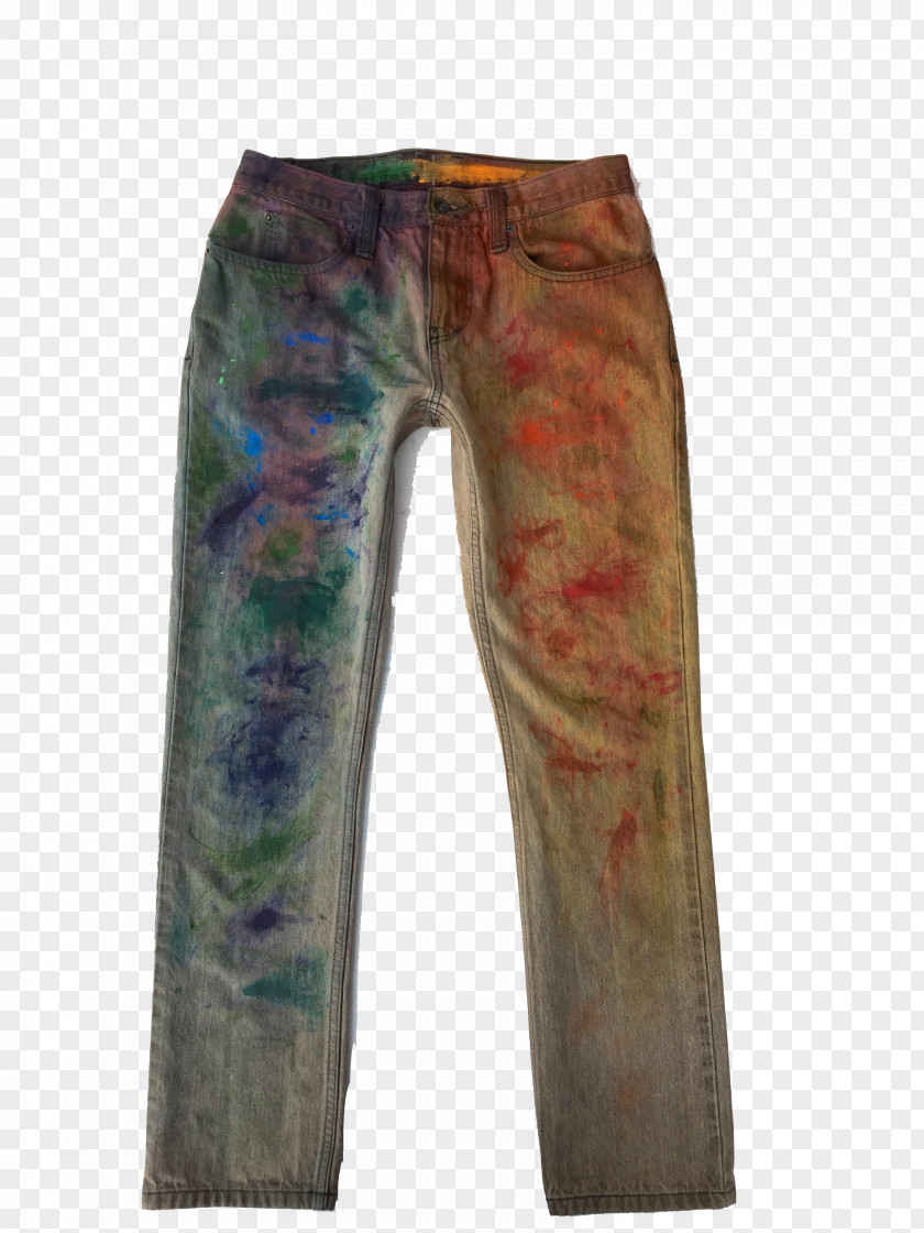 Hand Painted Planet Jeans Denim PNG