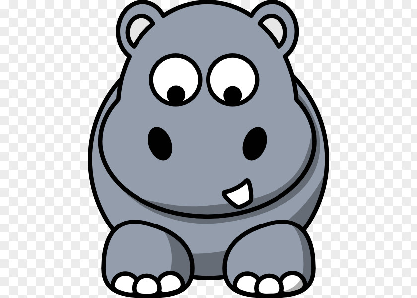 Tree Cartoon Hippo Hippopotamus Clip Art Drawing Vector Graphics PNG