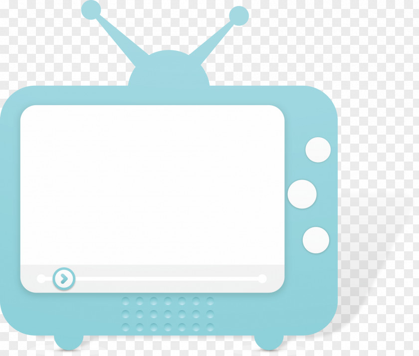 TV Box Picture Frame Blue Television Set PNG