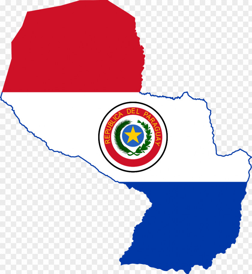 Flag Map Of Paraguay River PNG