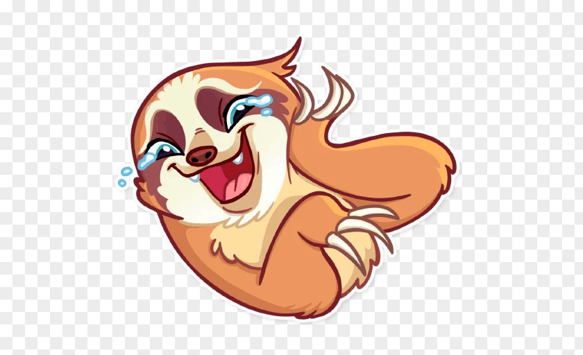 Telegram Sticker Sloth Clip Art PNG