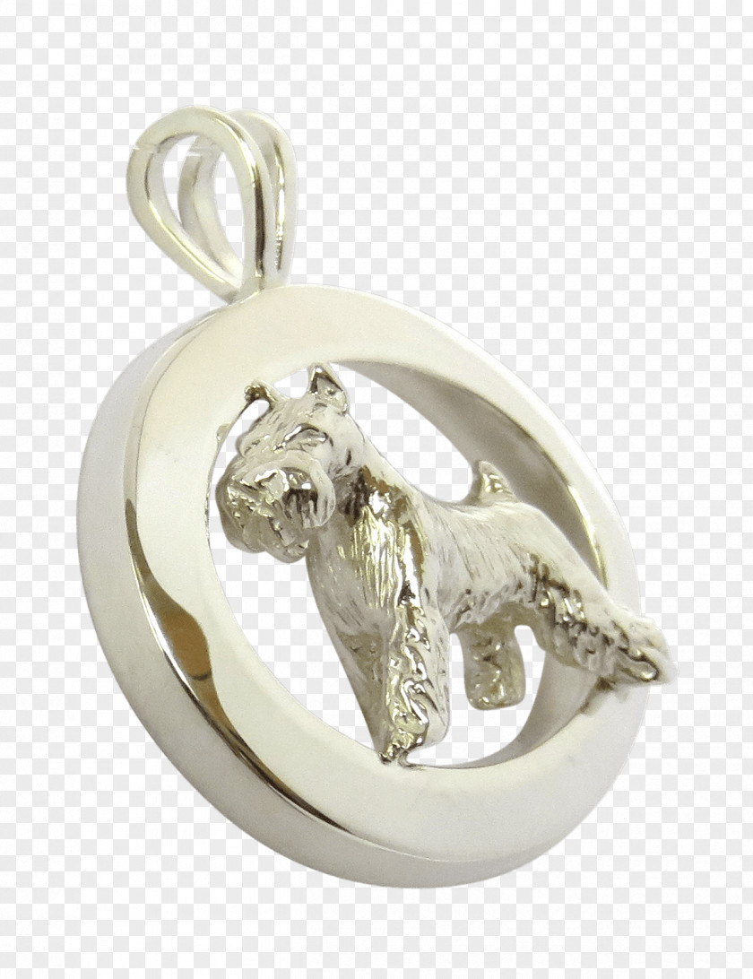 Miniature Schnauzer Locket Silver Body Jewellery PNG