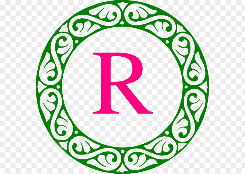 R-letter Letter Initial Monogram Clip Art PNG