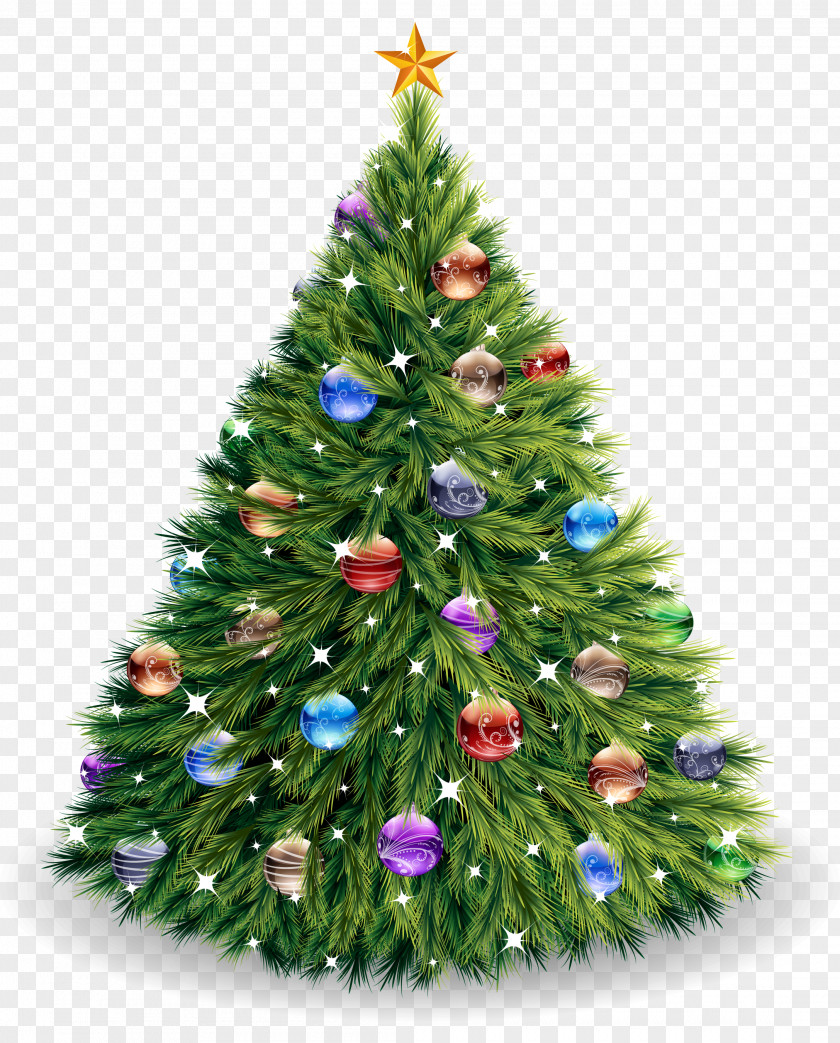 Fir-tree Christmas Tree Lights Clip Art PNG