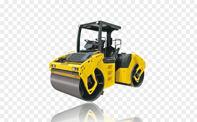 Road Roller BOMAG Compactor Heavy Machinery PNG