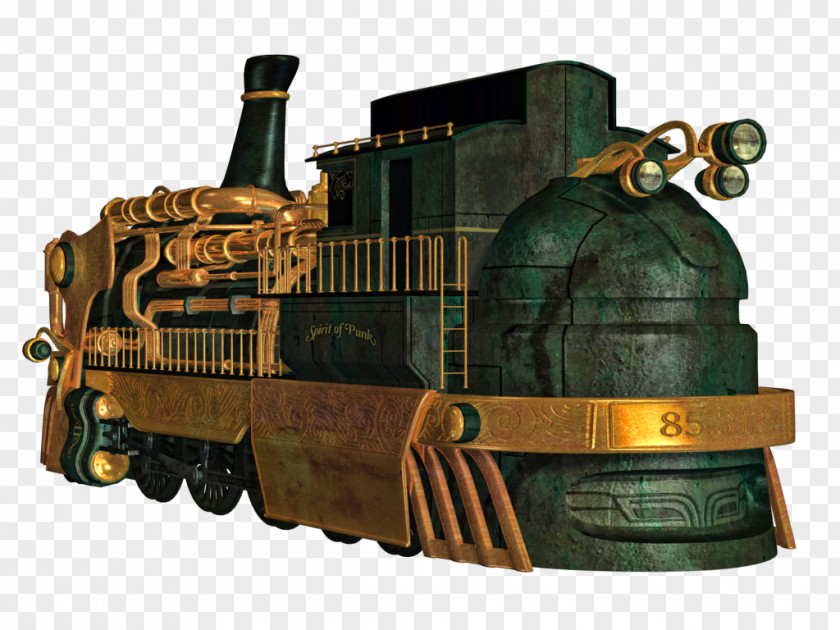 Train Car Steampunk Steam Locomotive PNG