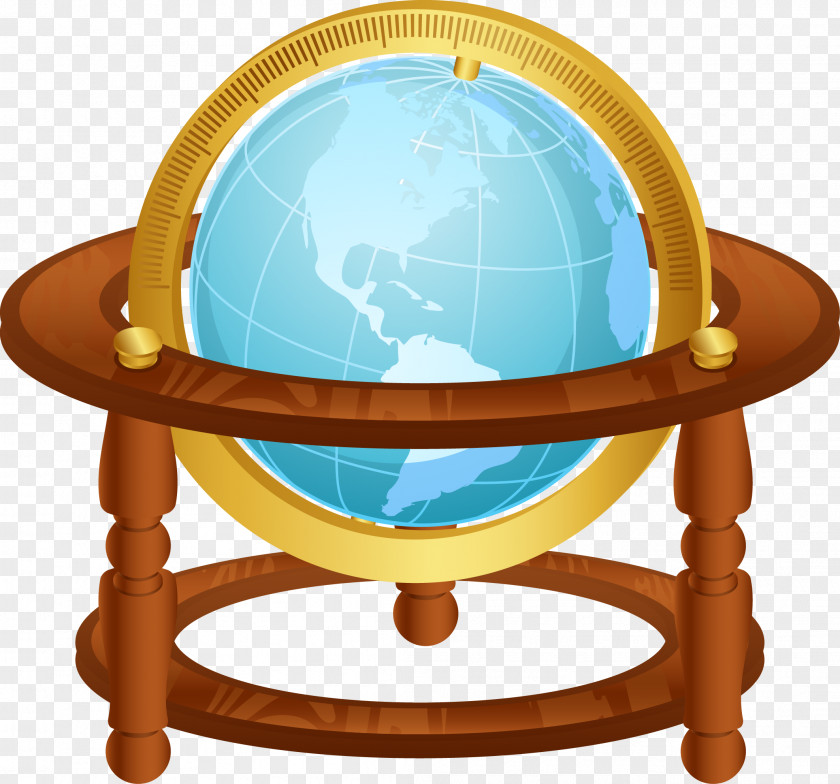 Vector Hand-painted Globe Maritime Transport Clip Art PNG