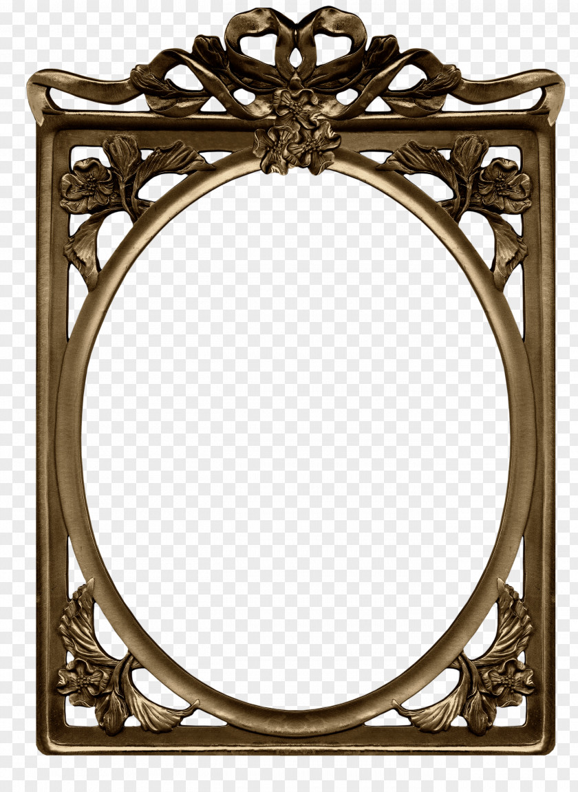 Round Gold Picture Frames Clip Art PNG