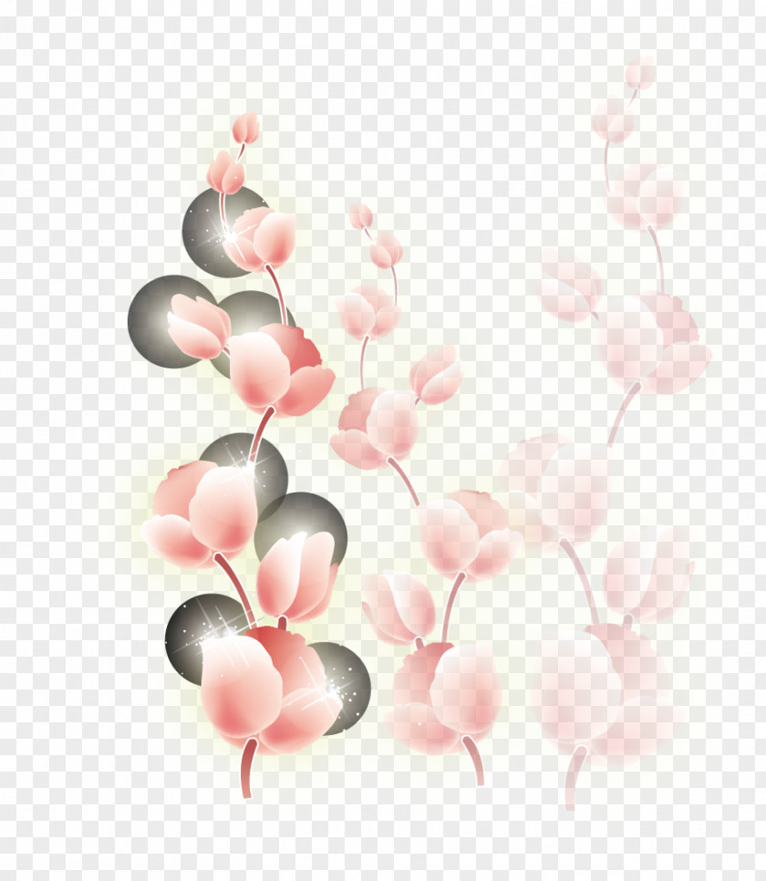 Vector Floral Flowers Flower Euclidean Wallpaper PNG