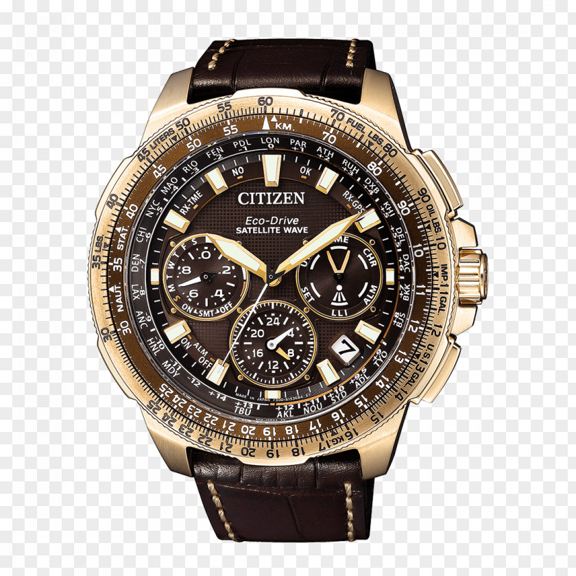 Watch Eco-Drive Citizen Holdings Leather Water Resistant Mark PNG