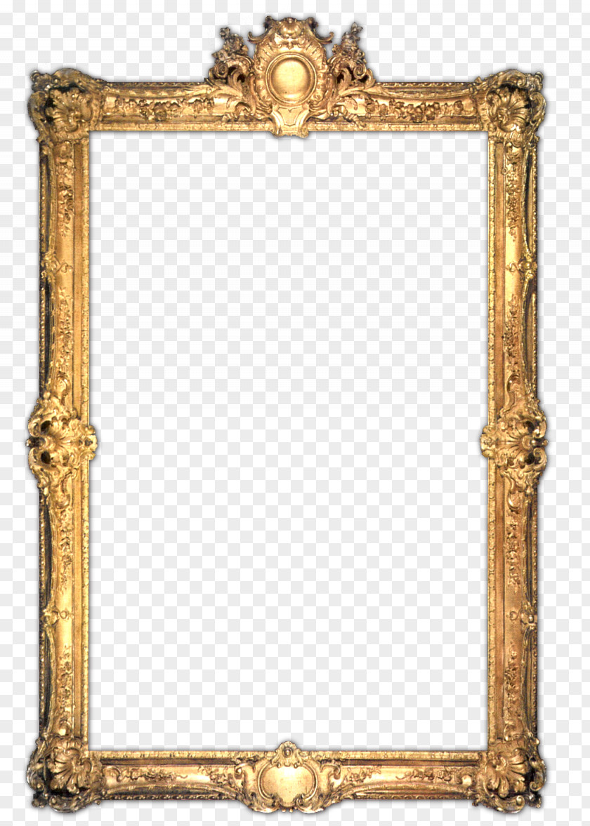 Frame Vintage Picture Frames Gold Gilding Mirror PNG