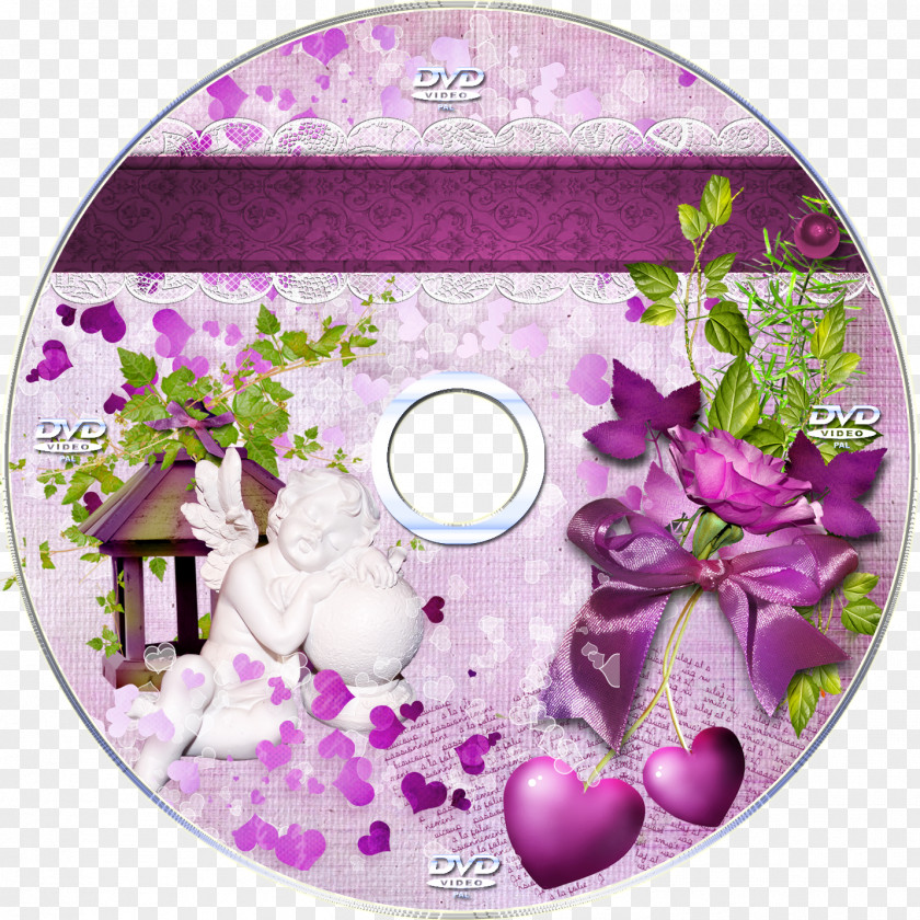 Cd/dvd Compact Disc DVD Floral Design Wedding PNG