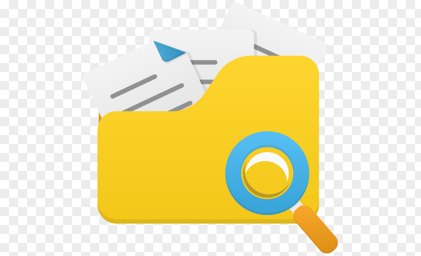 Open Folder Search Angle Brand Material Yellow PNG
