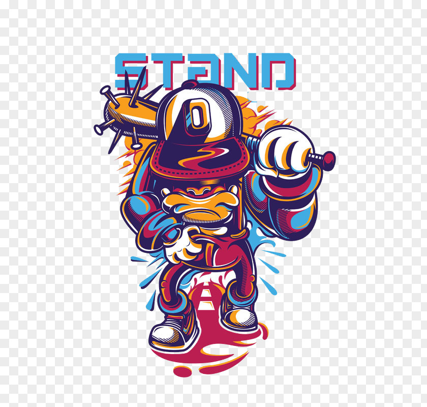 Strong Baseball Kid T-shirt Illustration PNG