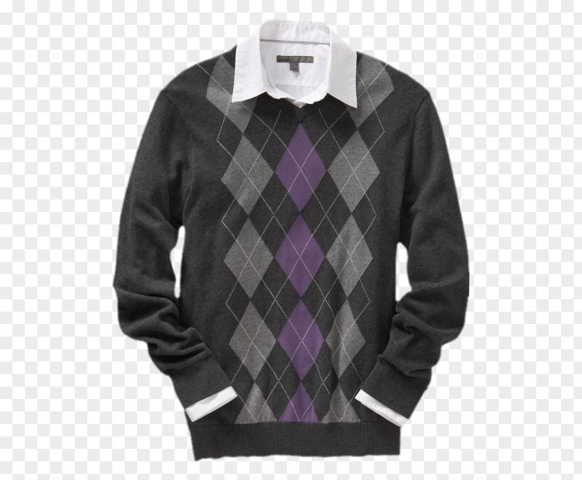 T-shirt Long-sleeved Tartan Sweater PNG
