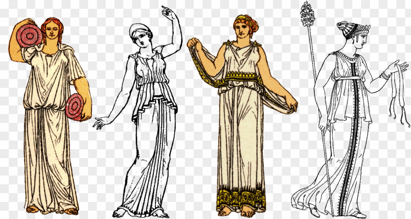 Greece Ancient Clothing Chiton Exomis PNG