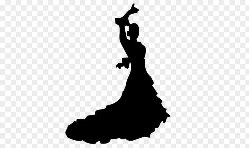 Silhouette Flamenco Dancer Drawing PNG