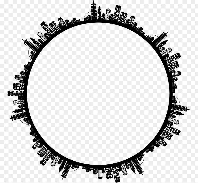 Circle Skyline Drawing Clip Art PNG