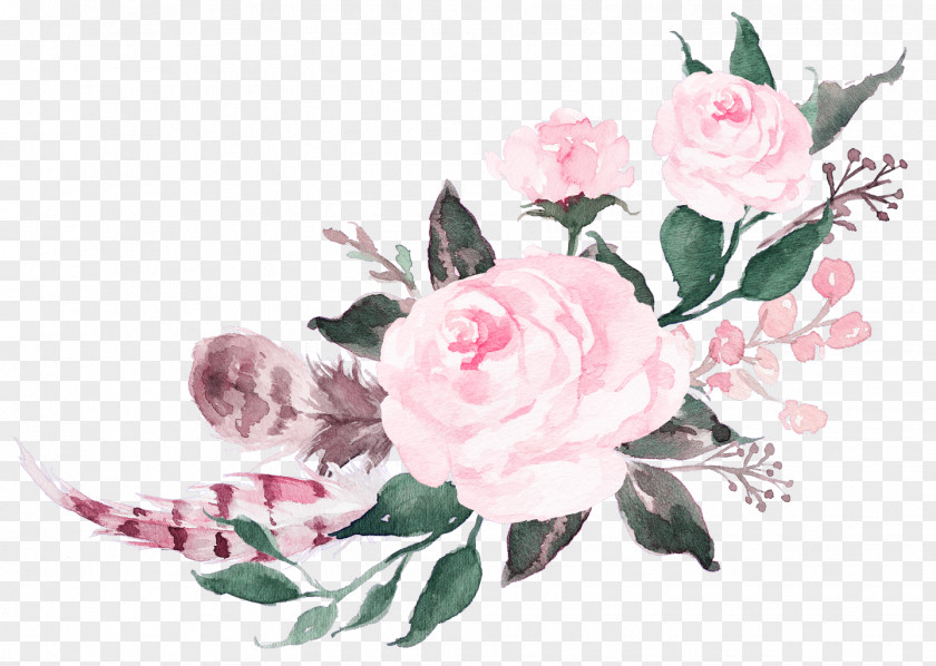 Flower Watercolour Flowers Watercolor Painting Pink Rose PNG
