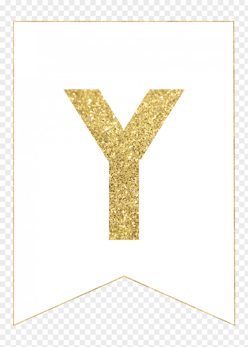 GOLD BANNER Paper Banner Letter Message Party PNG