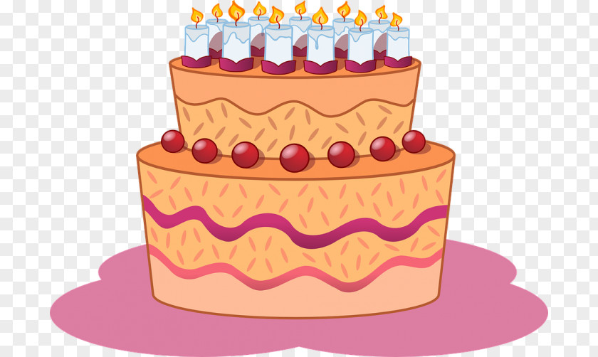 Birthday Cake Torte Sugar Decorating PNG