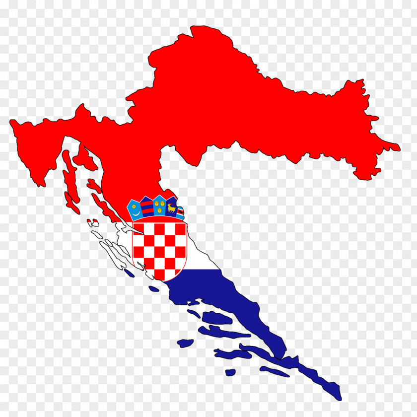 BORDER FLAG Counties Of Croatia Dalmatia Proper Slavonia Region PNG