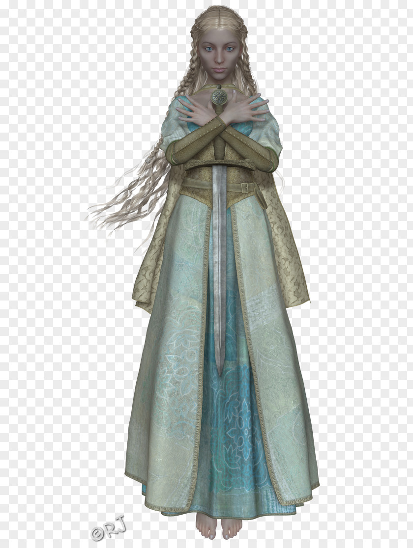 Flaminco Robe Middle Ages Costume Design PNG