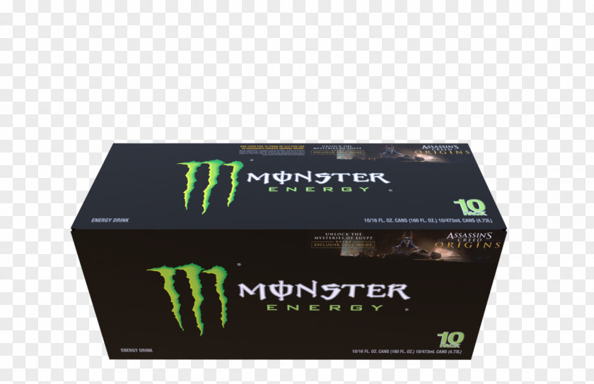 Monster Energy Drink Brand Carton PNG
