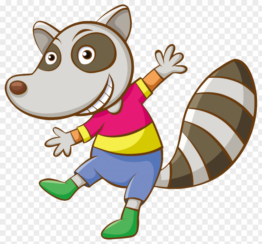 Raccoon Cartoon Character Clip Art PNG