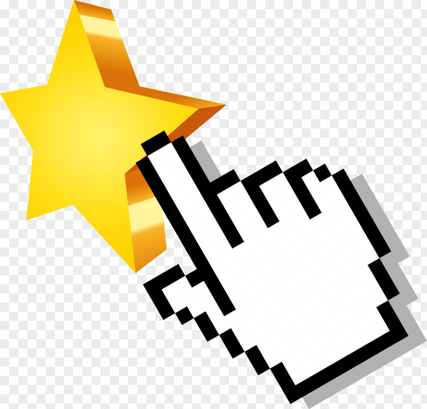 Cartoon Star Material Picture Computer Mouse Pointer Cursor Icon PNG