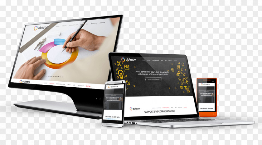 Internet Communication Advertising Agency Digital Showcase Website PNG