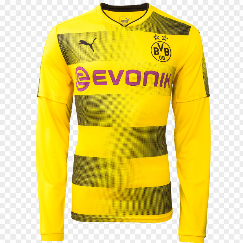 T-shirt Borussia Dortmund 2018–19 UEFA Champions League Jersey Sleeve PNG