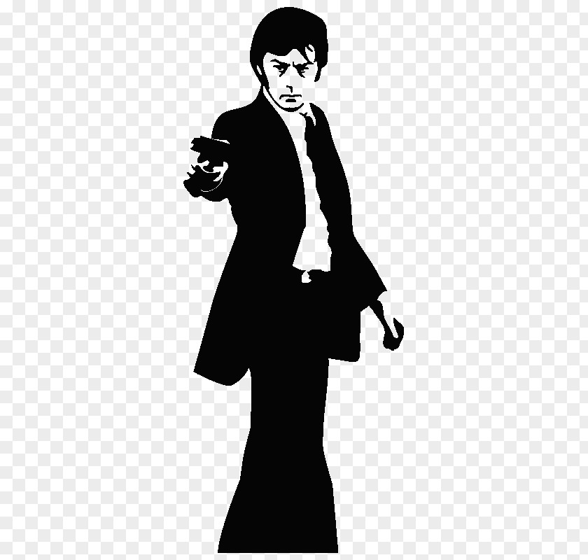 Alain Delon Sticker Silhouette Scorpion Portrait Dance PNG