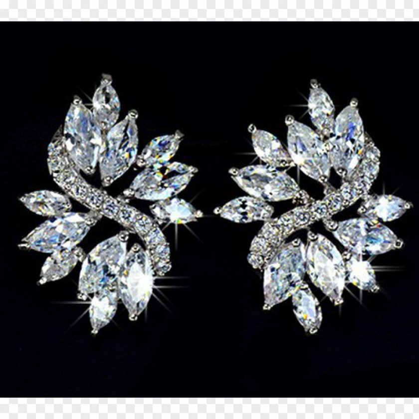 Beautiful Drops Of Water Earring Cubic Zirconia Jewellery Gold Diamond PNG