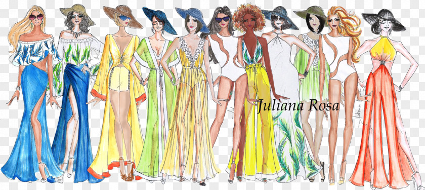 Estilismo Gown Fashion Designer Croquis Drawing PNG