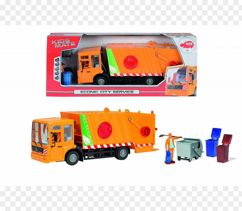 Car Garbage Truck Toy Mercedes-Benz Econic Simba Dickie Group PNG
