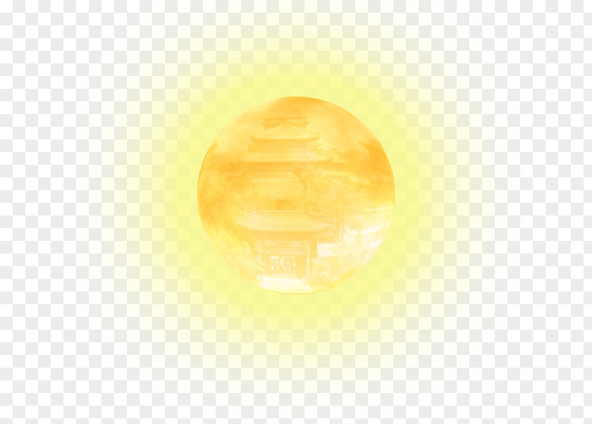 Moon Yellow Sphere Wallpaper PNG