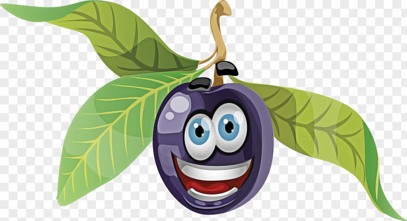 Cartoon Leaf Purple Fruit Science PNG