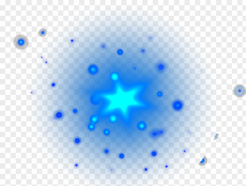 Cool Blue Decorative Light Effect Euclidean Vector PNG