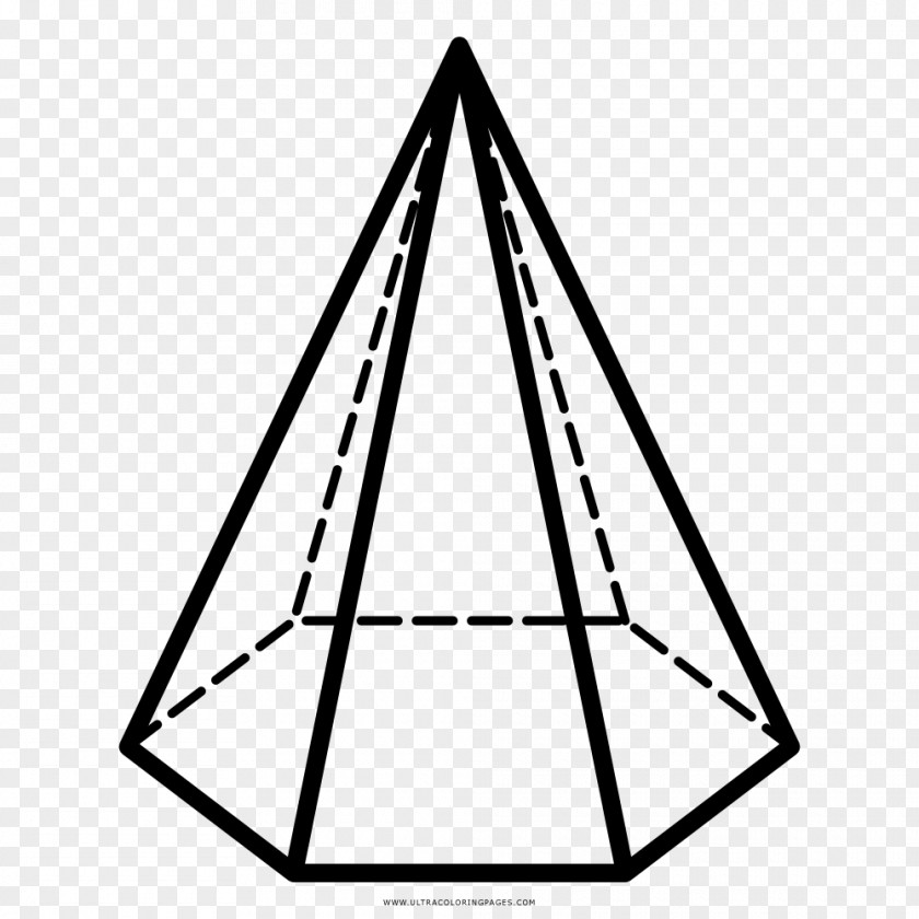 Pyramid Hexagonal Square Solid Geometry Area PNG