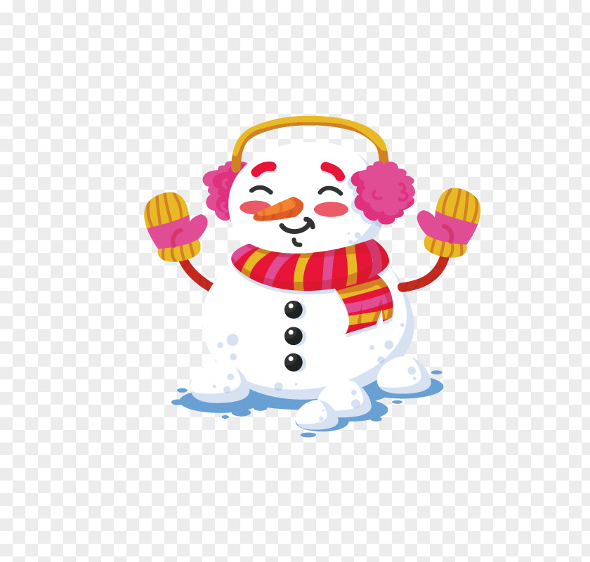 Beautiful Snowman Vector Graphics Image Smile PNG