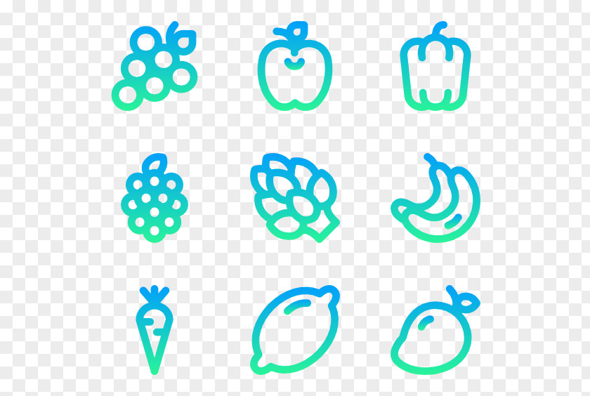 Fruits And Vegetables Vector Clip Art PNG