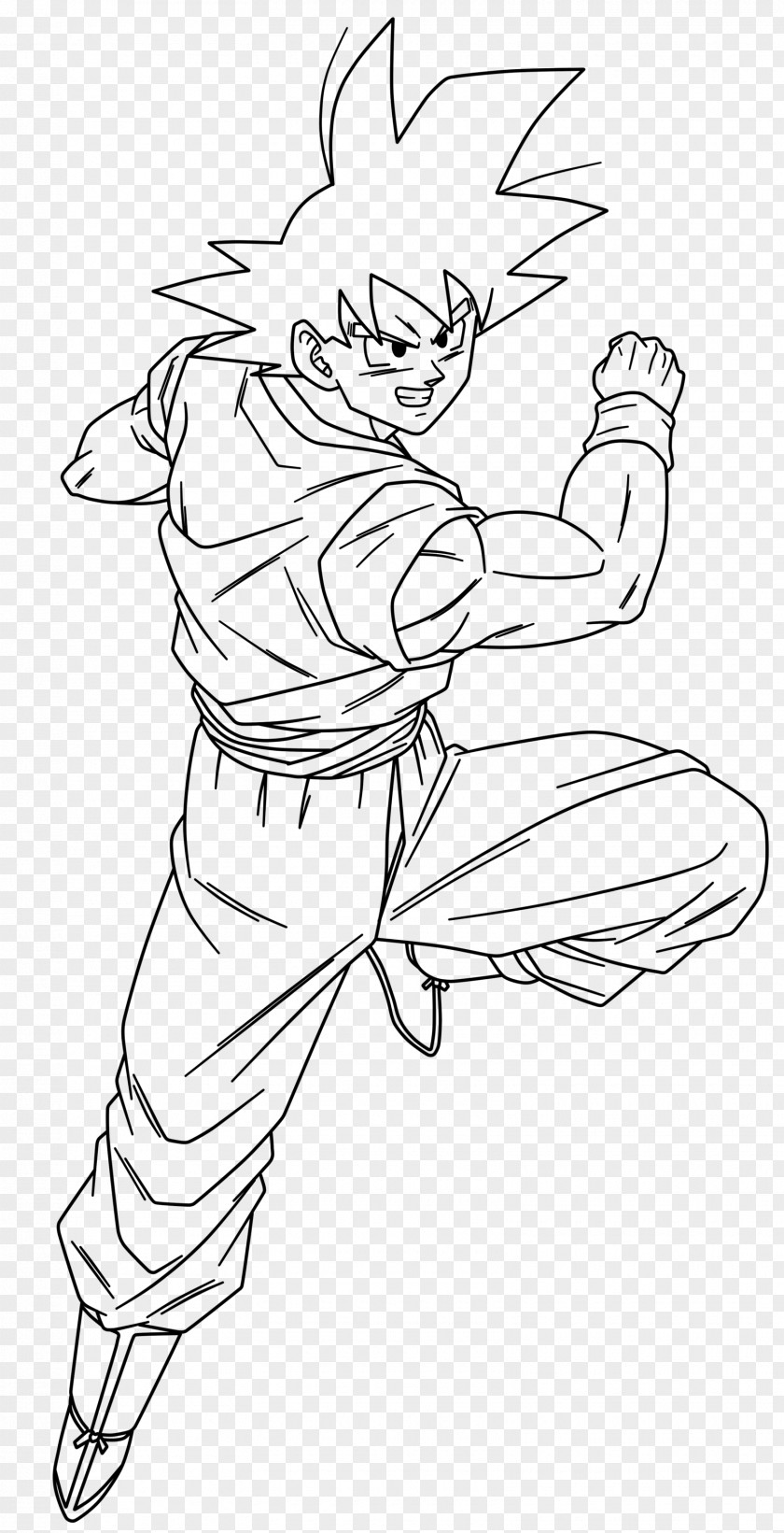 Goku Head Line Art Drawing DeviantArt PNG