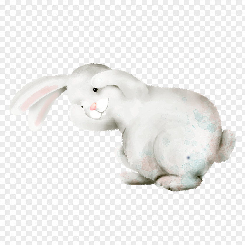 Hand-painted Rabbit Easter Bunny Domestic Clip Art PNG