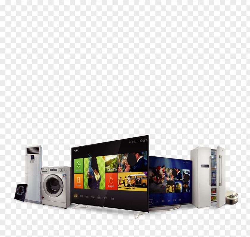 HD Home Appliances High-definition Television Appliance Refrigerator PNG