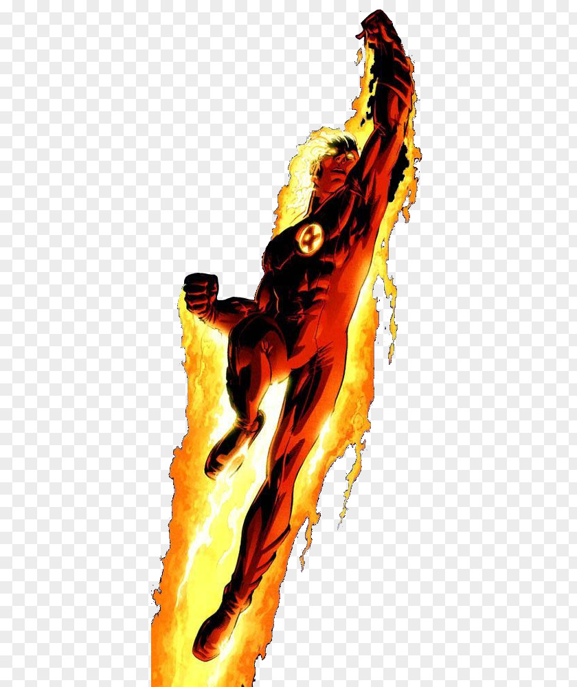 Human Torch Transparent Picture Iron Man Captain America Spider-Man Superhero PNG
