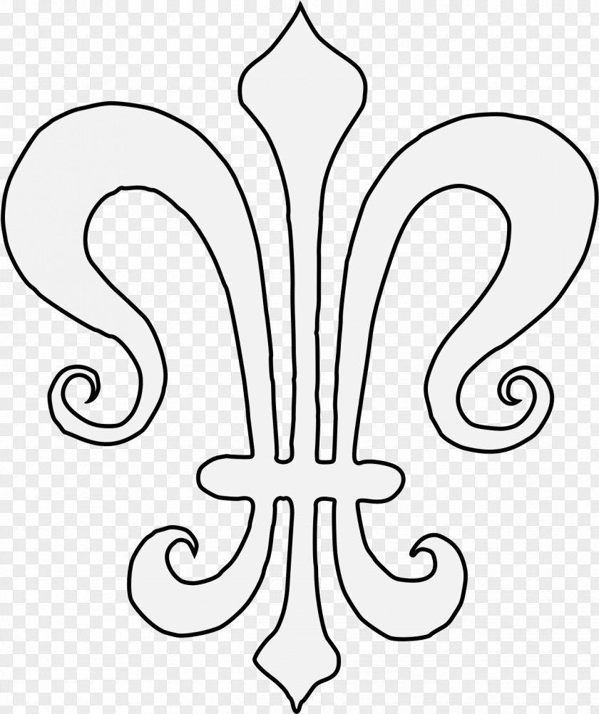 Ornament Flower Line Art PNG