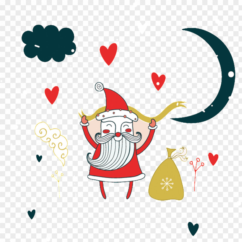 Santa Claus Christmas Greeting Card New Year Years Day PNG