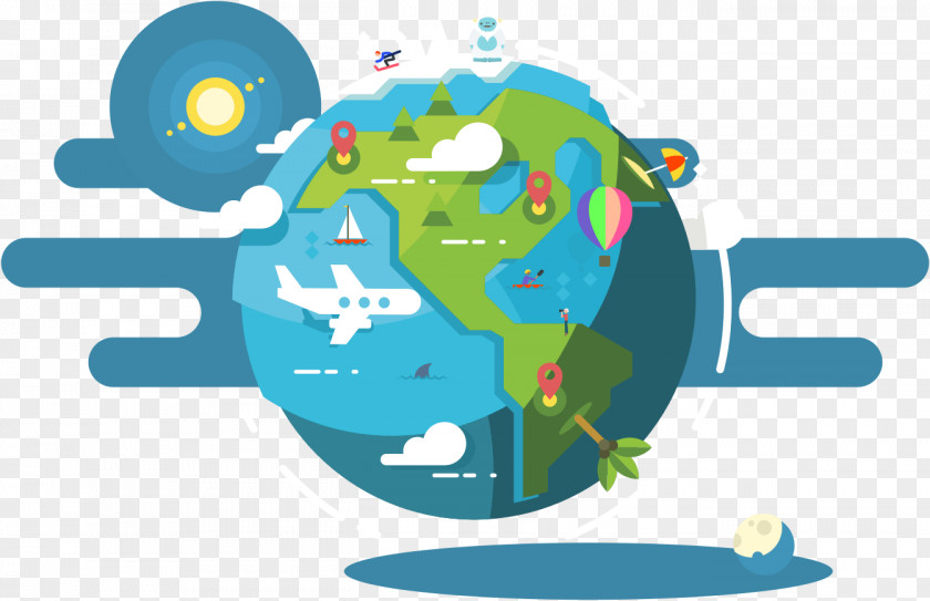 Accor Airplane Earth Clip Art PNG